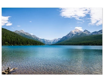 Glacier National Park-Bowman Lake on Aluminum Print