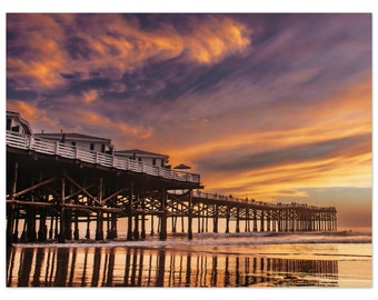 San Diego's Crystal Pier on Museum-Quality Matte Paper Poster
