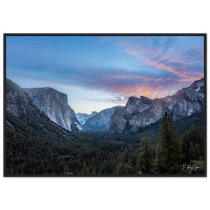 Póster con marco de madera y papel mate de calidad de museo del Parque Nacional de Yosemite