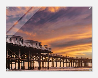 San Diego's Crystal Pier on Museum-Quality Matte Paper - Acrylic Print