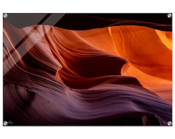 The Waves of Antelope Canyon on Aluminum Print - Acrylic Print