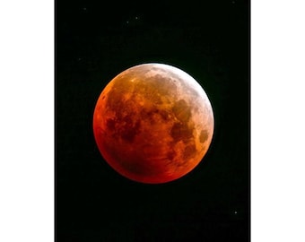 Blood Moon Eclipse on Aluminum Print