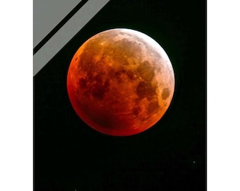 Blood Moon Eclipse on Aluminum Print - Acrylic Print