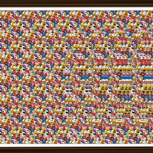 Letter M Stereogram V2 Downloadable Ready to Print Fun Unique Illusion Art