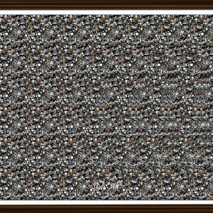 Letter C Stereogram V3 Downloadable Ready to Print Fun Unique Illusion Art Hidden 3D