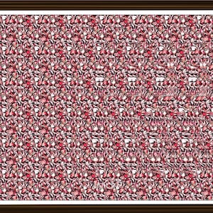 Letter R Stereogram V3 Downloadable Ready to Print Fun Unique Illusion Art Hidden 3D