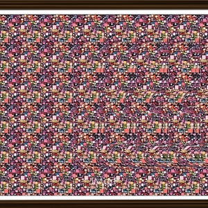 Letter E Stereogram V3 Downloadable Ready to Print Fun Unique Illusion Art Hidden 3D