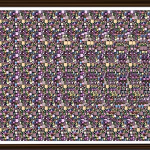 Letter U Stereogram V2 Downloadable Ready to Print Fun Unique Illusion Art