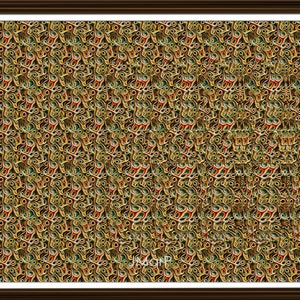 Letter H Stereogram V3 Downloadable Ready to Print Fun Unique Illusion Art Hidden 3D