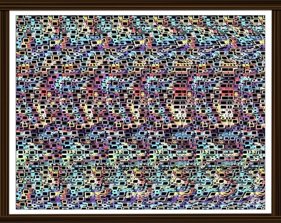 Letter I Stereogram Downloadable Ready to Print Fun Unique