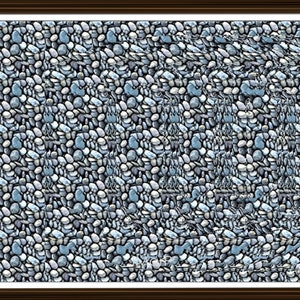 Letter U Stereogram Downloadable Ready to Print Fun Unique Illusion Art