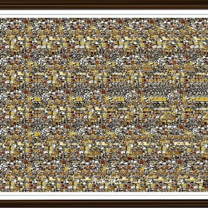 Letter A Stereogram Downloadable Ready to Print Fun Unique Illusion Art