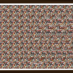 Letter A Stereogram V2 Downloadable Ready to Print Fun Unique Illusion Art