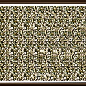 Letter F Stereogram V2 Downloadable Ready to Print Fun Unique Illusion Art