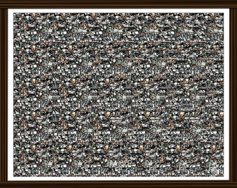 Letter S Stereogram Downloadable Ready to Print Fun Unique Illusion Art