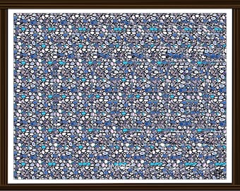 Letter O Stereogram Downloadable Ready to Print Fun Unique Illusion Art