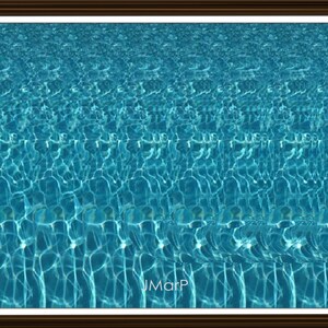 Letter U Stereogram V3 Downloadable Ready to Print Fun Unique Illusion Art Hidden 3D