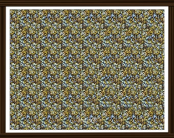 Letter I Stereogram V3 Downloadable Ready to Print Fun Unique