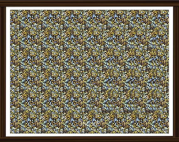 Letter I Stereogram V3 Downloadable Ready to Print Fun Unique