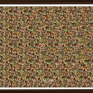Letter G Stereogram Downloadable Ready to Print Fun Unique Illusion Art