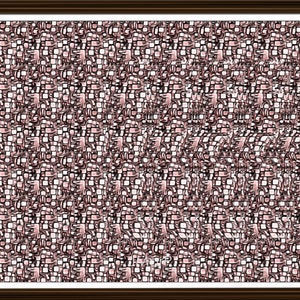 Letter F Stereogram V3 Downloadable Ready to Print Fun Unique Illusion Art Hidden 3D