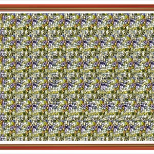 Letter D Stereogram X-view Downloadable Ready to Print Fun Unique Illusion Art Hidden 3D, Magic Eye