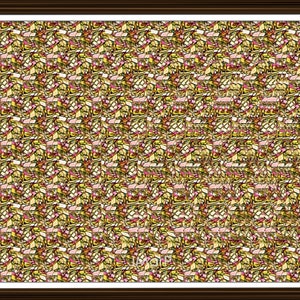 Letter K Stereogram V3 Downloadable Ready to Print Fun Unique Illusion Art Hidden 3D