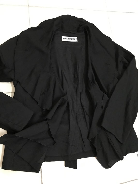 Vintage Issey Miyake Black dress Coat Jacket - image 10