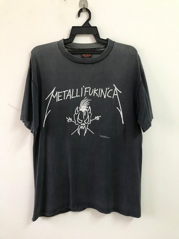 Vintage 90s Metallica Shirt Metallifukinca 1993 Tour T Shirt Size 