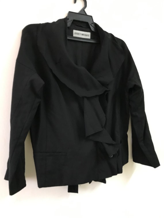 Vintage Issey Miyake Black dress Coat Jacket - image 3