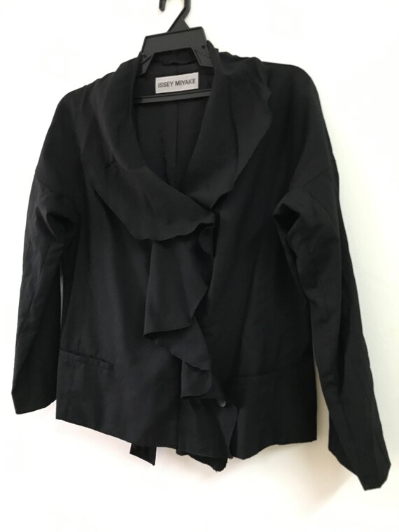 Vintage Issey Miyake Black dress Coat Jacket - image 2