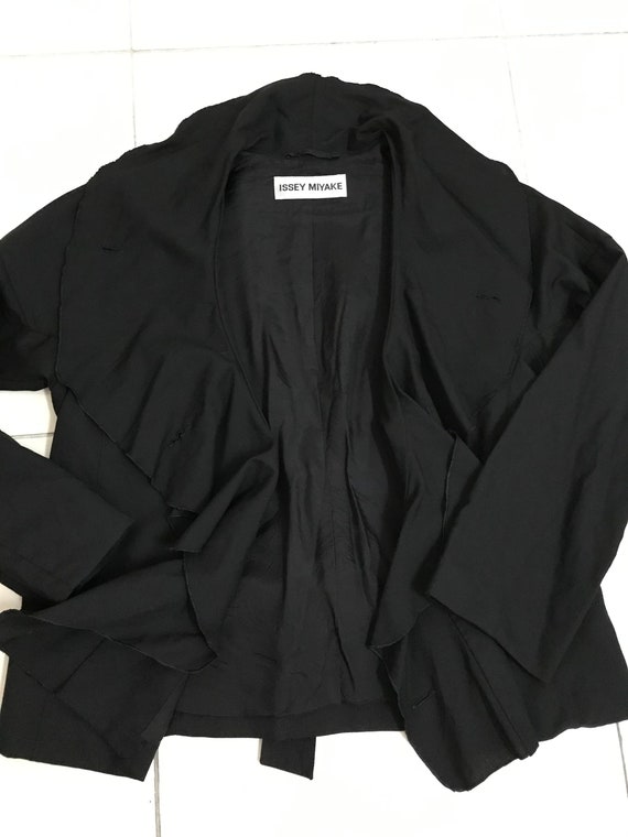Vintage Issey Miyake Black dress Coat Jacket - image 9