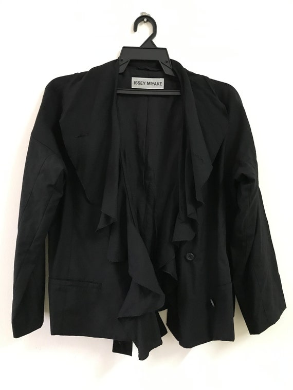 Vintage Issey Miyake Black dress Coat Jacket - image 6