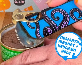Tab Buddy XL Kraken: Unique Birthday Halloween octopus squid present gift magnet; Food pet can open help long nails, sore hands, arthritis