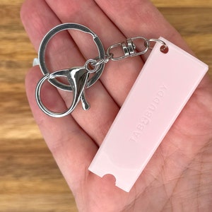 Large easy-open clasp keychain with slip-on keyring for better grip - Cute Tab Buddies soda pop tab opener add-on accessory extra accessible