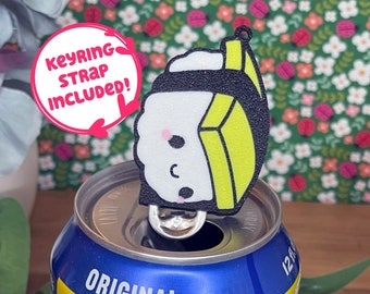 Cute Onigiri Drink Can Tab Opener With Keyring Strap - Trendy Gift