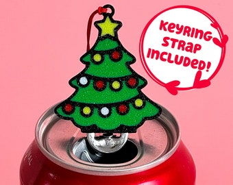 Árbol de Navidad Tab Buddies: abrelatas de latas de refresco festivo, útil para niños, uñas largas, adaptable; bonito regalo, presente, relleno de media; adaptable