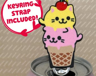 Kitty Cone Tab Buddies – Cute soda can tab opener keychain for kids, long nails, adaptive, assistive, arthritis, sensory, hand joint pain