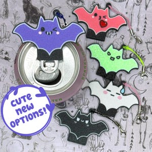 Spicy Bat Soda Can Tab Opener with Keychain strap - Unique Accessibility Halloween Vampire Wing Present Gift for sore hands, arthritis,
