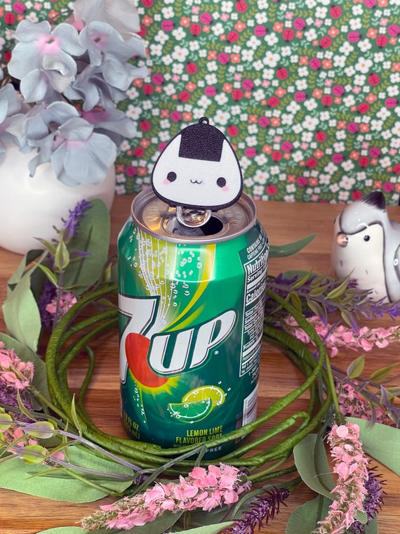 Cute Onigiri Drink Can Tab Opener With Keyring Strap - Trendy Gift