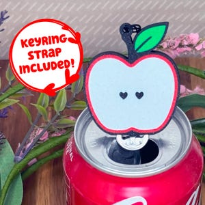 Apple Love Tab Buddy - cute soda can tab opener, back to school gift present for teachers, kids, admin, aides, tool for nails, arthritis