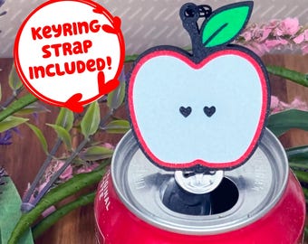 Apple Love Tab Buddy - uroczy otwieracz do puszek z napojami gazowanymi, prezent na początek szkoły dla nauczycieli, dzieci, administratorów, asystentów, narzędzie do pielęgnacji paznokci, artretyzmu