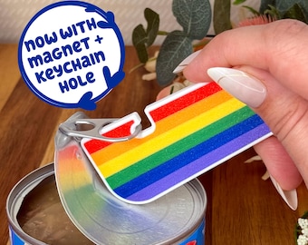 Tab Buddy XL Pride Flag - Unique Accessibility LGBTQ+ Ally Present Gift for long nails, sore hands, arthritis, disabled, kitchen tool hack