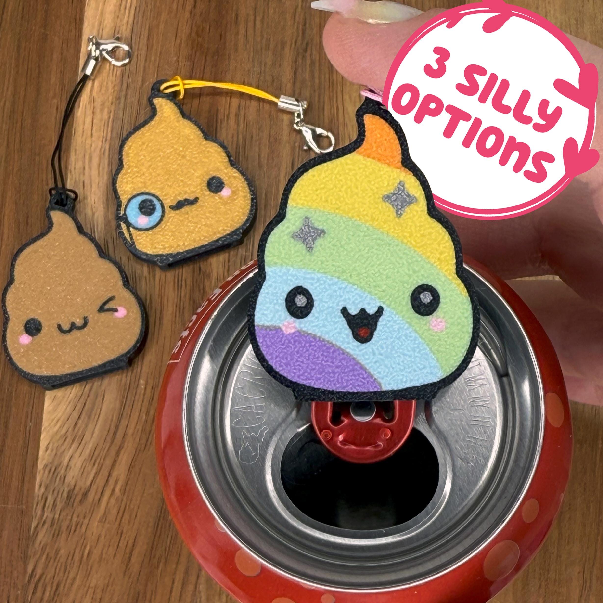 Cutie Poos Tab Buddy Soda Can Opener - Silly Golden Rainbow