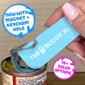 Tab Buddy XL Colors- Food can tab opener help for long nails, sore hands; assistive veggie, soup, cat, dog food magnet tech gadget arthritis