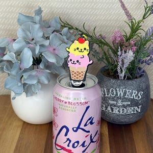 Kitty Cone Tab Buddies – Söt nyckelring med fliköppnare för barn, långa naglar, adaptiv, assisterande, artrit, sensorisk, handledsvärk bild 2