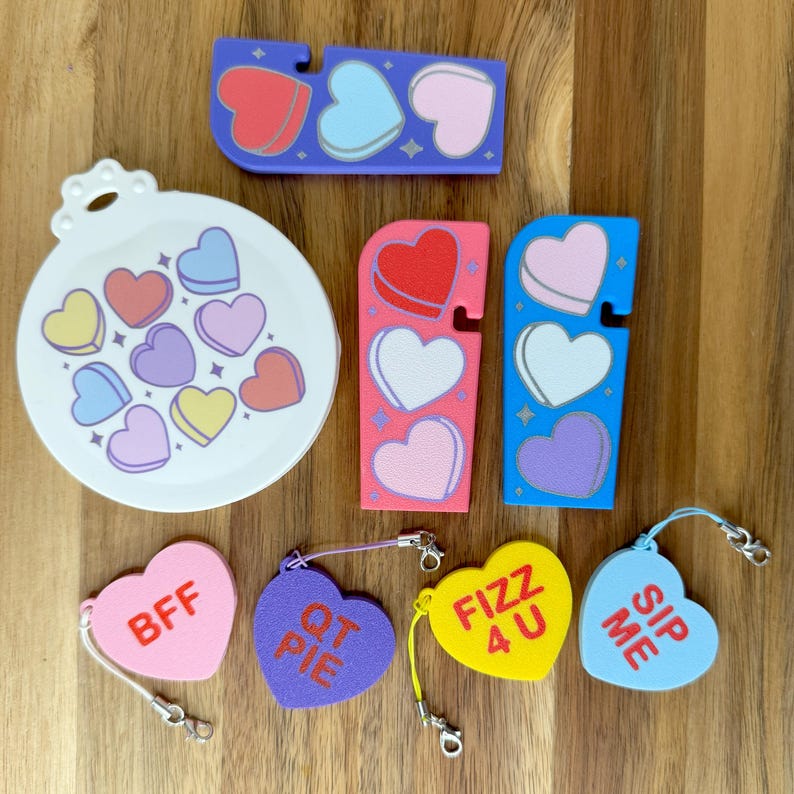 Tab Buddies Candy Hearts Reusable Silicone Can Lid Cover – Cute, BPA-Free Food Savers for Pet Food and Pantry Cans image 3