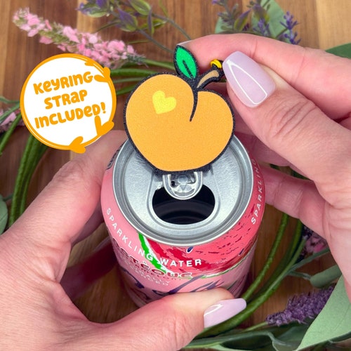 Peach Love Tab Buddy Soda Can Opener - Cute Peach Heart Booty Butt