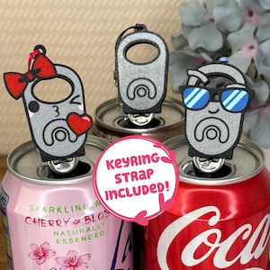 Abridor de latas de refresco TAB con correa para llavero - Accesibilidad única OG Meta pop Presente Regalo para manos doloridas, artritis cultura geek Navidad