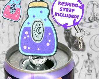 Abridor de botellas de poción, latas de refresco con correa para llavero: regalo único y accesible para Halloween, ideal para manos doloridas, artritis y terapia.